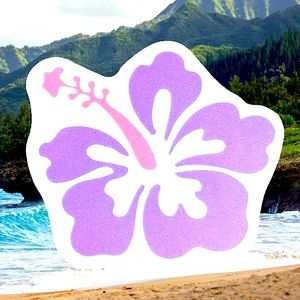 PURPLE Hawaii Aloha State Ohana Shaka Travel 808 Samoan Love Single Sticker